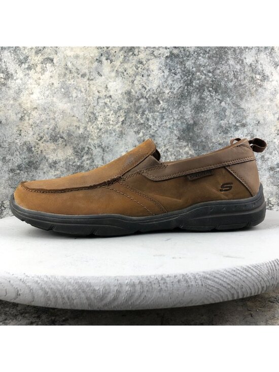 Skechers Men\'s Size 11 Harper Forde Relaxed Brown Leather Slip On Loafers 64858 main image 10